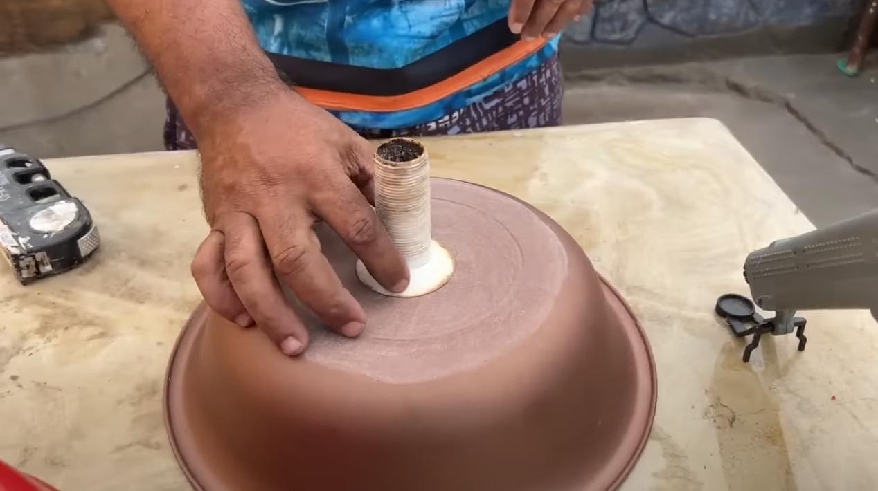 Необычная идея: как сделать накладную раковину с эффектом мрамора